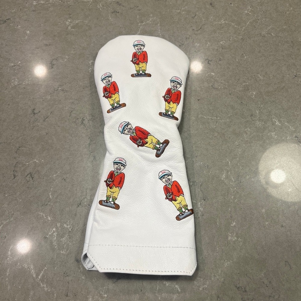 Winston Collection Golf Headcover White With Man in Red